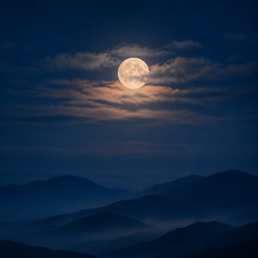 Arte de capa do Senti com a lua entre nuvens